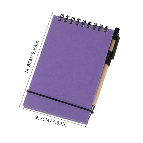 Mini Portable Eco-Friendly Notepad with Pen