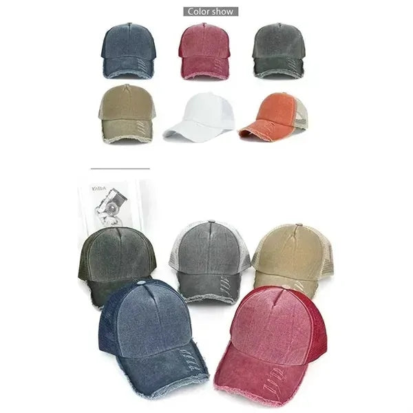 Washed Distressed Cotton Caps