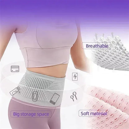 Running Belt Waist Fanny Pack with hook Hands Free Way
