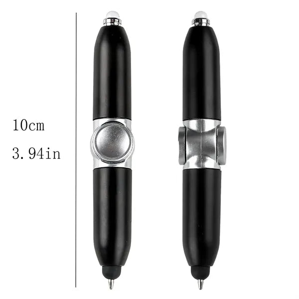 Relief Stress Spinning Fidget Ballpoint Pen With LED Light