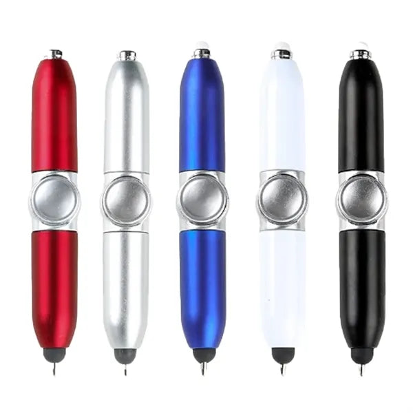 Relief Stress Spinning Fidget Ballpoint Pen With LED Light
