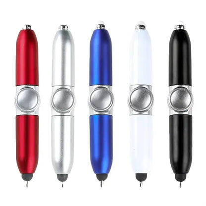 Relief Stress Spinning Fidget Ballpoint Pen With LED Light
