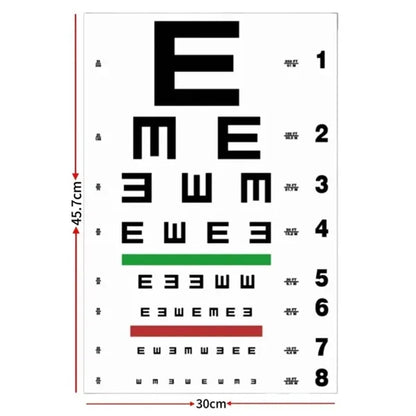 Eye Chart Poster Sticker for Vision Test Wall Decor