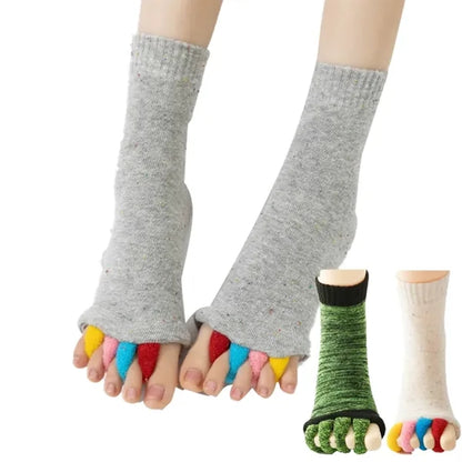 Happy Foot Toe Separator Alignment Yoga Socks For Women