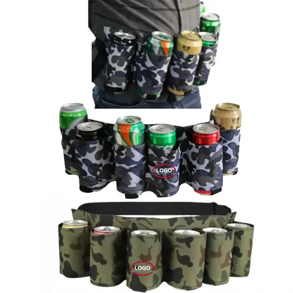 6 Can Beer Belt Fanny Pack Holster Holder For Men
