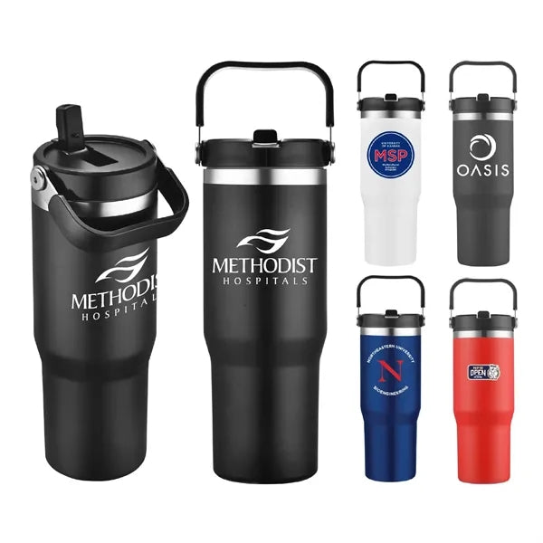 30 oz. Travel Stainless Insulated Leakproof w/ lid & handle