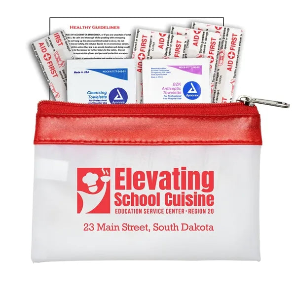7 Piece First Aid Kit in Zipper Pouch