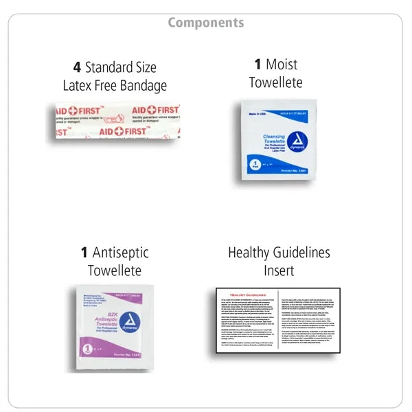 7 Piece First Aid Kit in Zipper Pouch