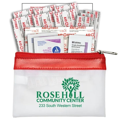 SAFETY-ON-THE-GO 2 - 19 Piece First Aid Kit in Zipper Pouch