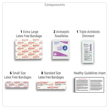 SAFETY-ON-THE-GO 2 - 19 Piece First Aid Kit in Zipper Pouch