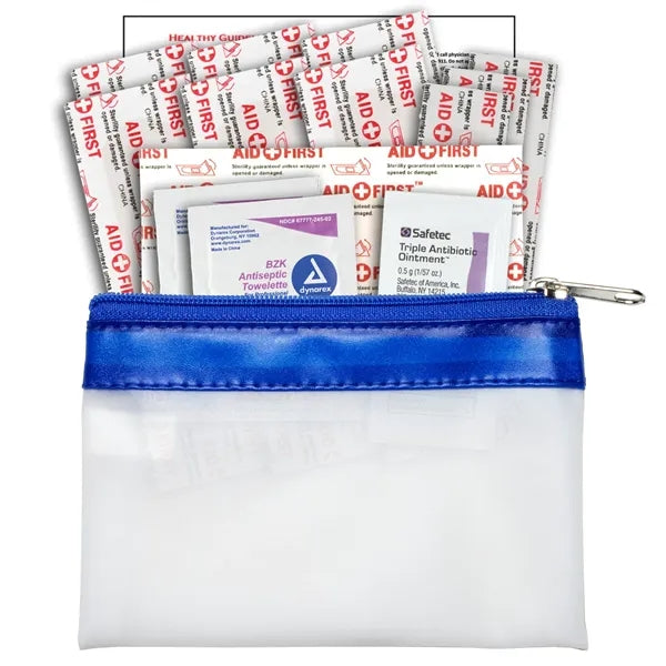 SAFETY-ON-THE-GO 2 - 19 Piece First Aid Kit in Zipper Pouch