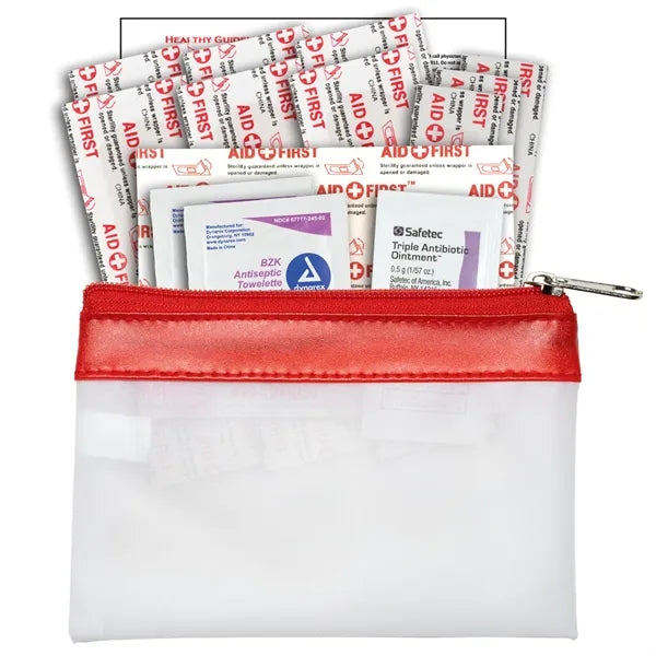 SAFETY-ON-THE-GO 2 - 19 Piece First Aid Kit in Zipper Pouch