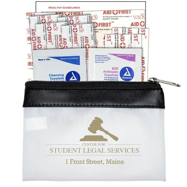 10 Piece First Aid Kit in Zipper Pouch