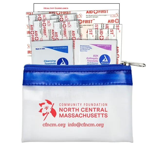 10 Piece First Aid Kit in Zipper Pouch