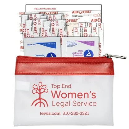 10 Piece First Aid Kit in Zipper Pouch