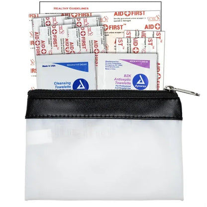 10 Piece First Aid Kit in Zipper Pouch