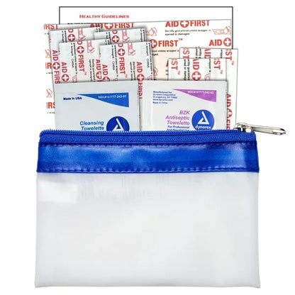 10 Piece First Aid Kit in Zipper Pouch
