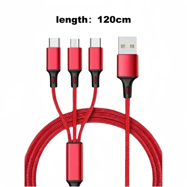 Travel-Sized 3-In-1 Charging Cable