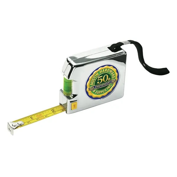 Shorewood 12 ft. Chrome Tape Measure & Level