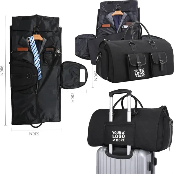 2-in-1 Carry On Convertible Suitcase Suit Garment Duffel Bag