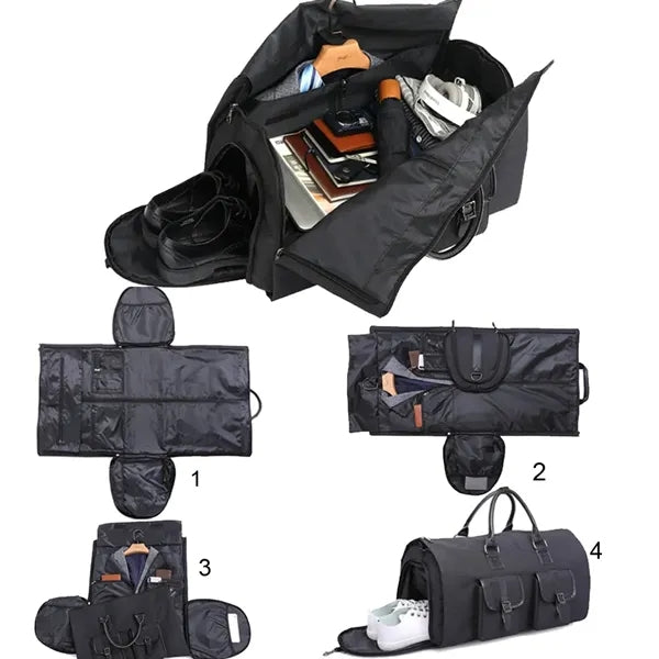 2-in-1 Carry On Convertible Suitcase Suit Garment Duffel Bag