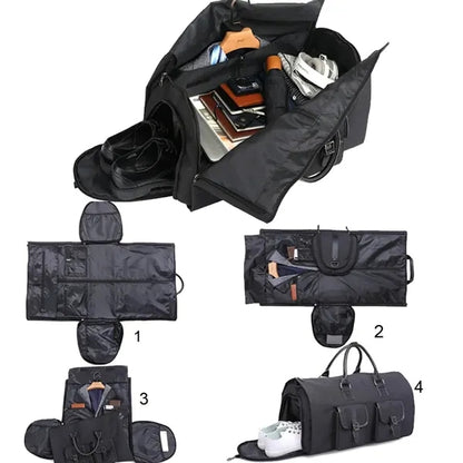 2-in-1 Carry On Convertible Suitcase Suit Garment Duffel Bag
