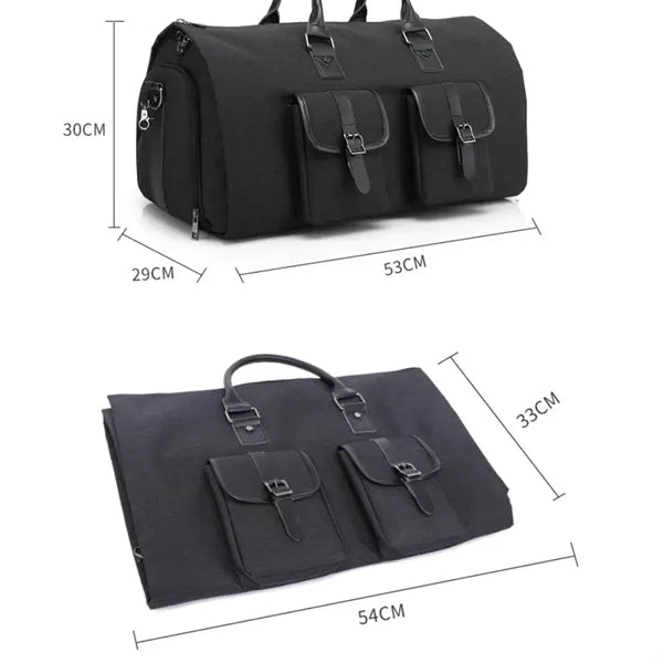 2-in-1 Carry On Convertible Suitcase Suit Garment Duffel Bag