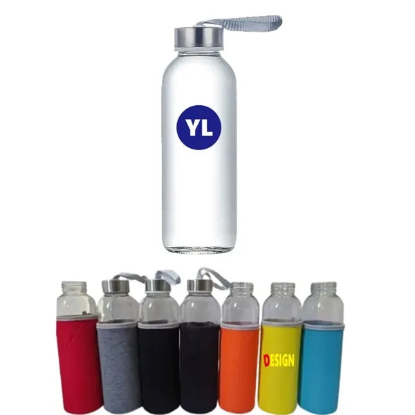 16OZ Neoprene Glass Juicing Bottle Drinking Jars Sleeves