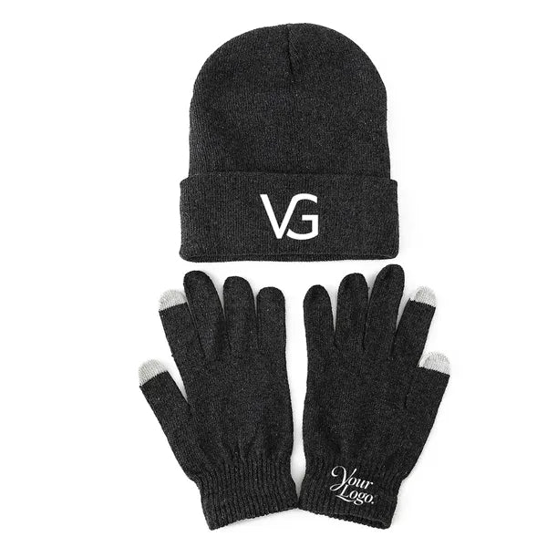 Custom Beanie And Gloves Set