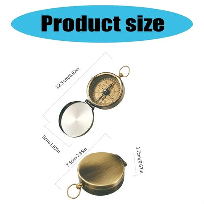Pocket Watch Compass with Keyring Outdoor Survival Tool