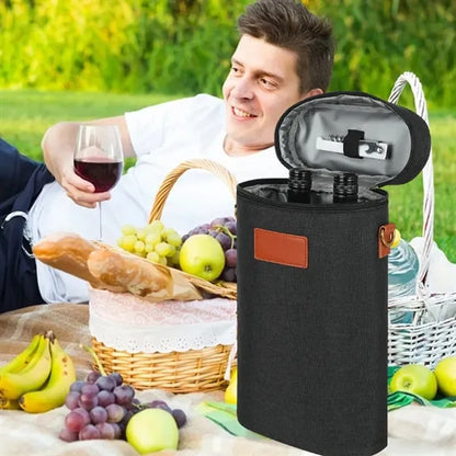 Insulated Wine Cooler Portable Tote Bag Gift Bag
