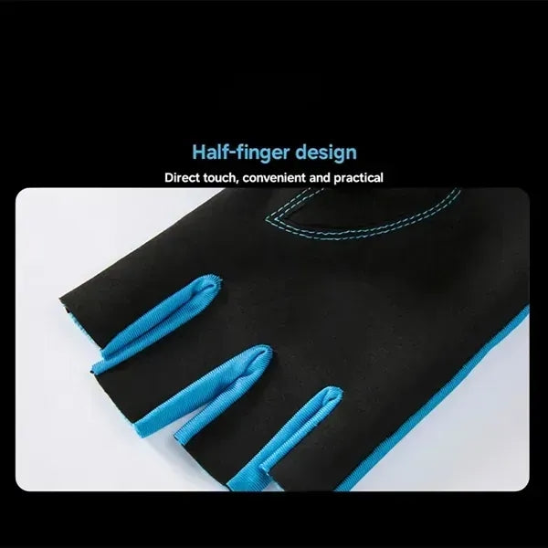 Anti-skid quick-drying half-finger light breathable gloves