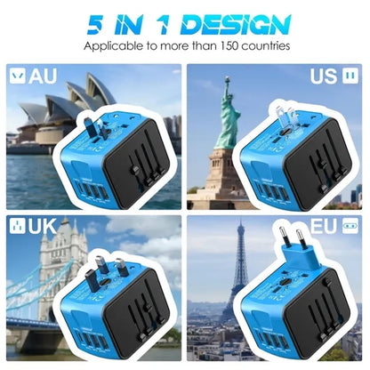 5 in 1 Worldwide Travel Adapter