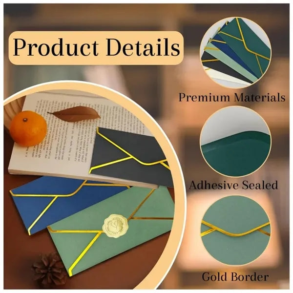 Business Envelopes with Gold Border