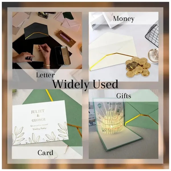 Business Envelopes with Gold Border
