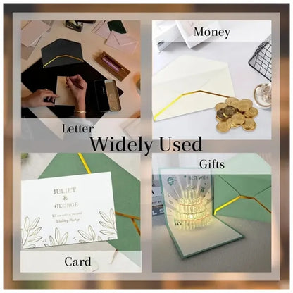 Business Envelopes with Gold Border