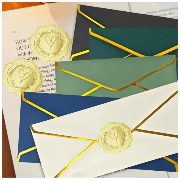 Business Envelopes with Gold Border