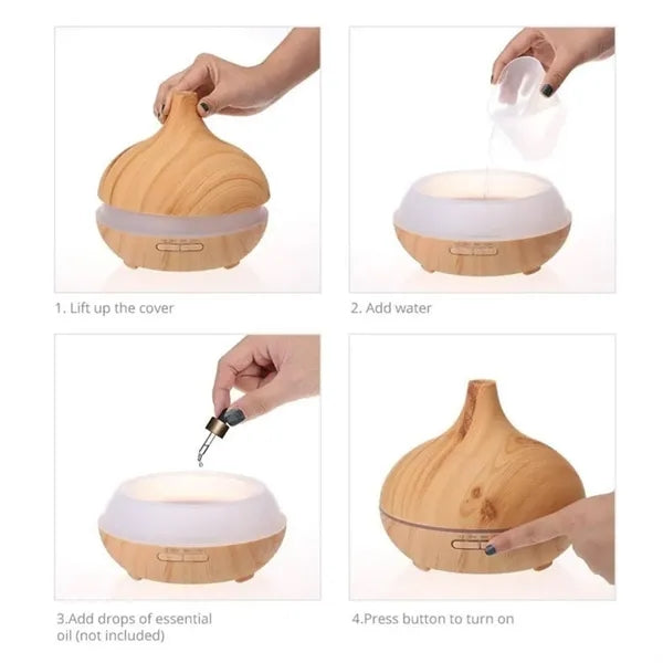 500ML Aroma Diffuser Desktop Humidifier with Remote Control
