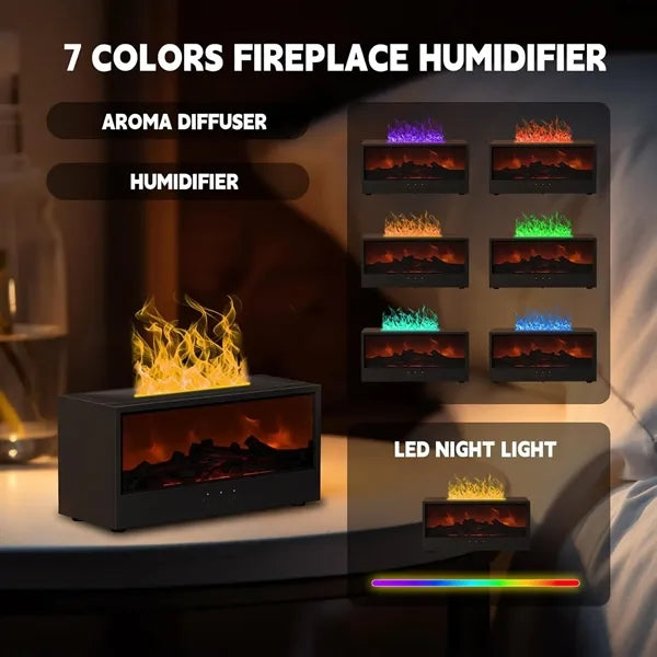 150ML Fireplace Flame Air Diffuser Humidifier with Remote