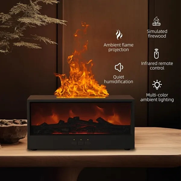 150ML Fireplace Flame Air Diffuser Humidifier with Remote
