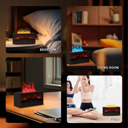 150ML Fireplace Flame Air Diffuser Humidifier with Remote