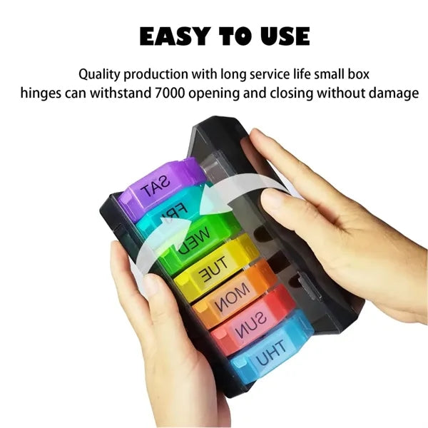 4 Times a Day Pill Case Weekly Pill Organizer Box