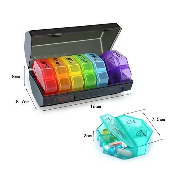 4 Times a Day Pill Case Weekly Pill Organizer Box
