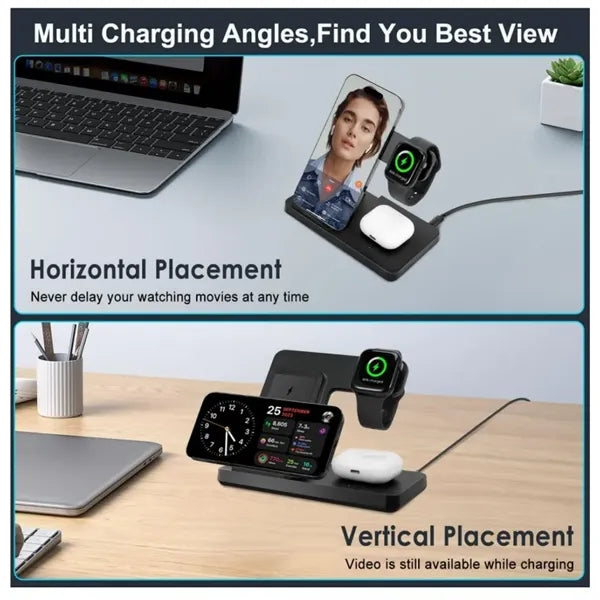 3 in 1 Foldable Wireless Charger Station