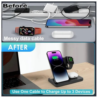 3 in 1 Foldable Wireless Charger Station