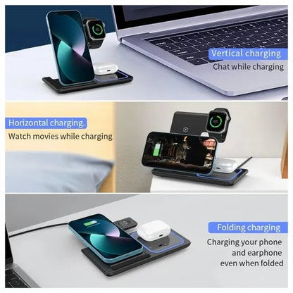 3 in 1 Foldable Wireless Charger Station