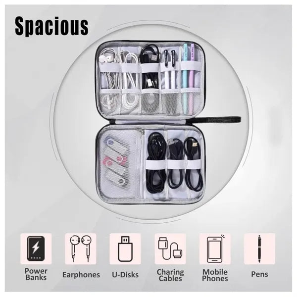 Travel Cord Cable Organizer Case