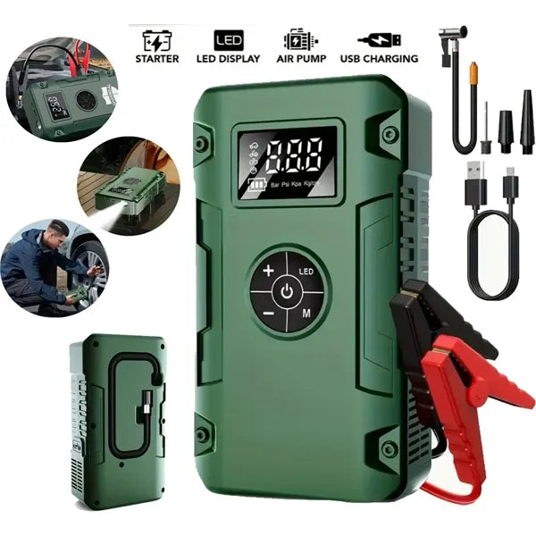 6000A Jump Starter Power Bank with Tire Inflator