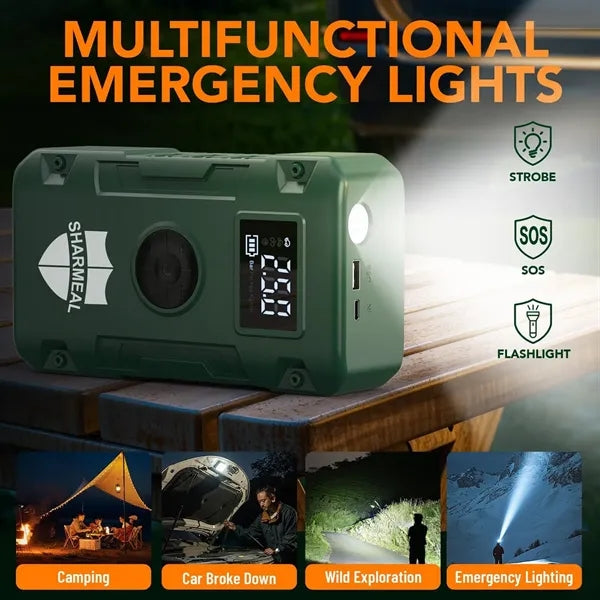 6000A Jump Starter Power Bank with Tire Inflator