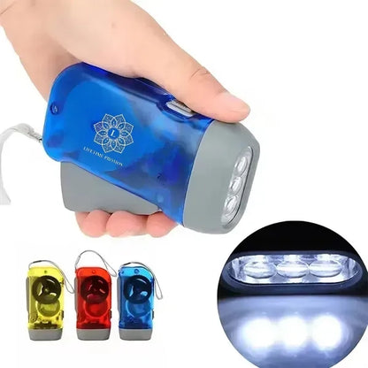 LED Hand Press Crank Emergency Torch / Flashlights
